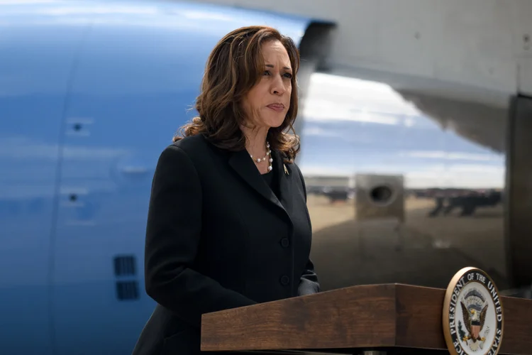 Kamala Harris, vice-presidente dos EUA e candidata à Presidência (Mark Felix/AFP)