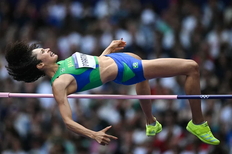 Valdileia Martins : número 31 do ranking mundial, a brasileira chegou a Paris com recorde pessoal de 1,90 alcançado em abril deste ano, em São Paulo (Ben STANSALL/AFP)