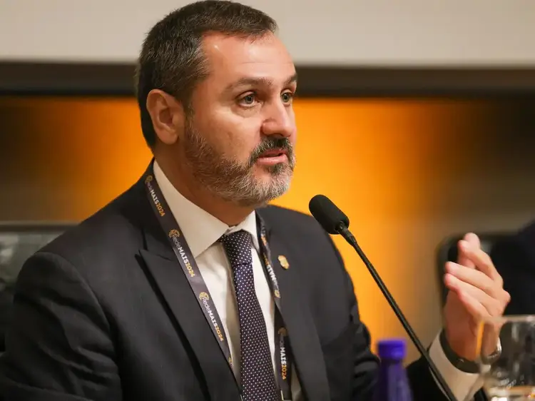  diretor geral da PF, Andrei Rodrigues, participa da abertura do 2º Encontro Nacional de Usuários da RedeMAIS 2024 (Fabio Rodrigues-Pozzebom/Agência Brasil)