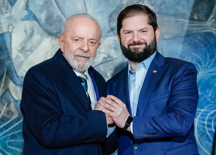 Presidente da República, Luiz Inácio Lula da Silva e o ao lado do Presidente do Chile, Gabriel Boric (Ricardo Stuckert / PR/Divulgação)