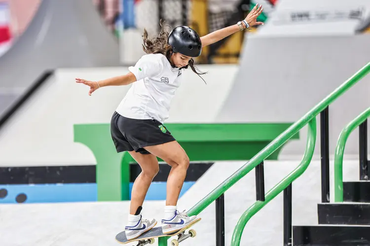 Em 2024, Rayssa adicionou mais uma medalha olímpica ao seu currículo ao conquistar o bronze nos Jogos Olímpicos de Paris (Lintao Zhang/Getty Images)