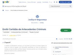 Imagem referente à matéria: Como emitir certidão de antecedentes criminais