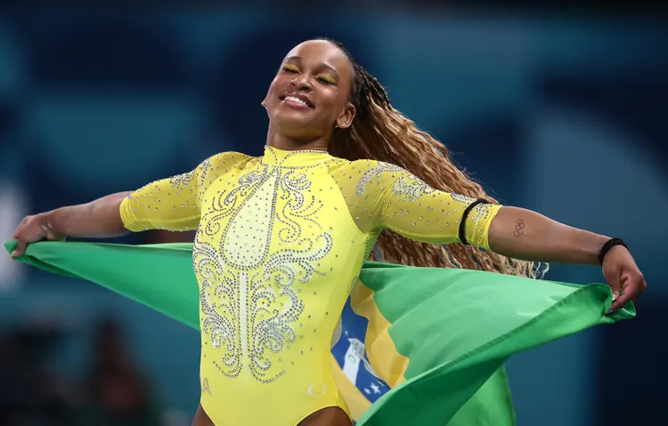 Rebeca Andrade, ginasta brasileira nos Jogos Olímpicos de Paris (Luiza Moraes/COB/Divulgação)