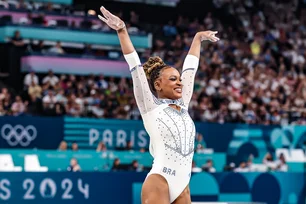 Imagem referente à matéria: Pela primeira vez, Simone Biles e Rebeca Andrade ficam de fora do pódio em Paris