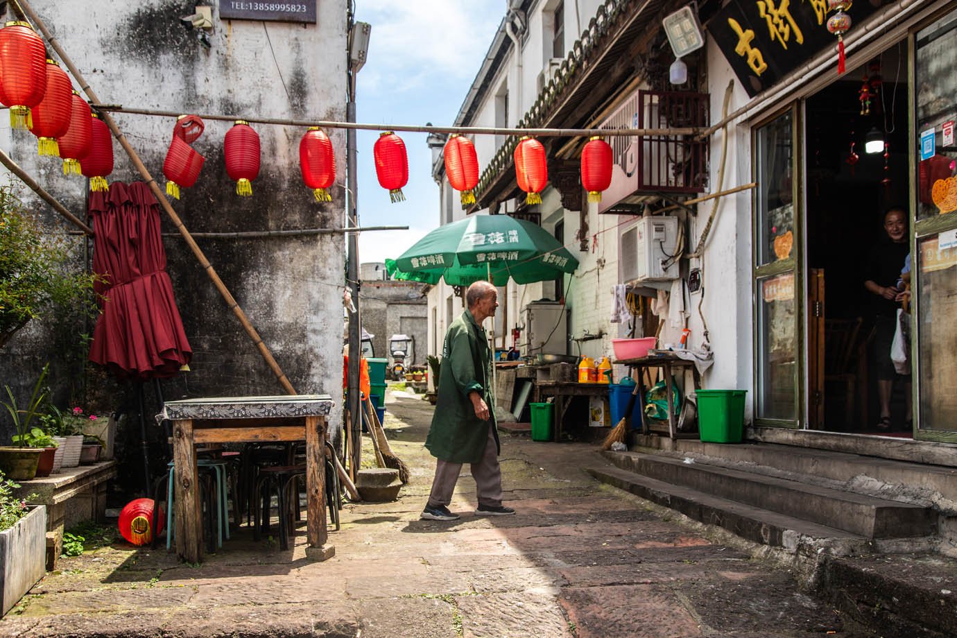 Ruas da cidade milenar de Youbu, em Lanxi