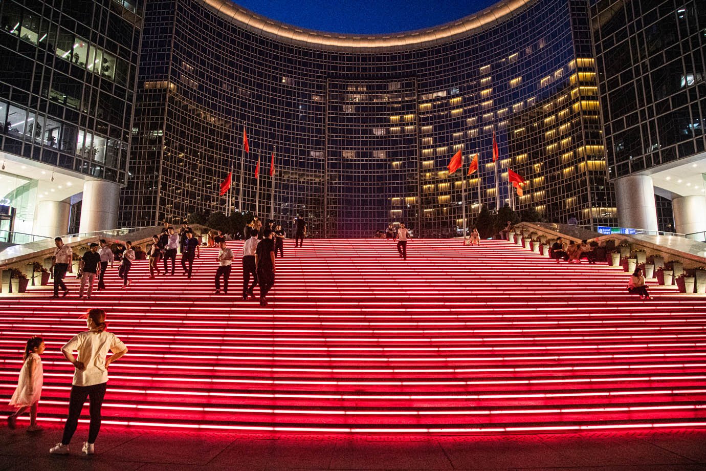 Escadaria em Pequim, na China.