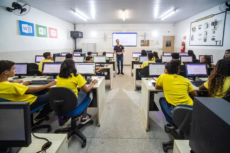 Escola no sertão: com abordagem focada em alfabetização e investimentos em infraestrutura, instituição municipal passou de 3,5 para 9,2 no IDEB (Leandro Fonseca/Exame)