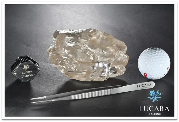 A companhia Lucara Diamond divulgou imagens da descoberta feita em Botswana. (Lucara Diamond/Reprodução)