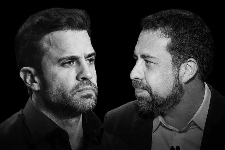 Boulos e Marçal: deputado aparece à frente do influenciador (Leandro Paiva/Flickr/Instagram/Reprodução)