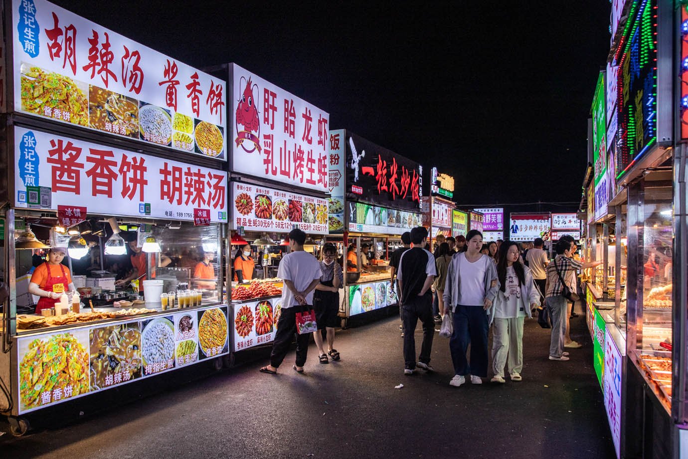 Feira de comidas tipicas da China em Yiwu