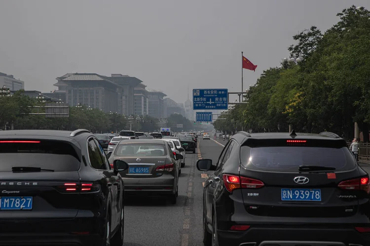 Carros na China: a produção e as vendas de veículos de nova energia na China foram de 7,008 milhões e 7,037 milhões de unidades (Leandro Fonseca/Exame)