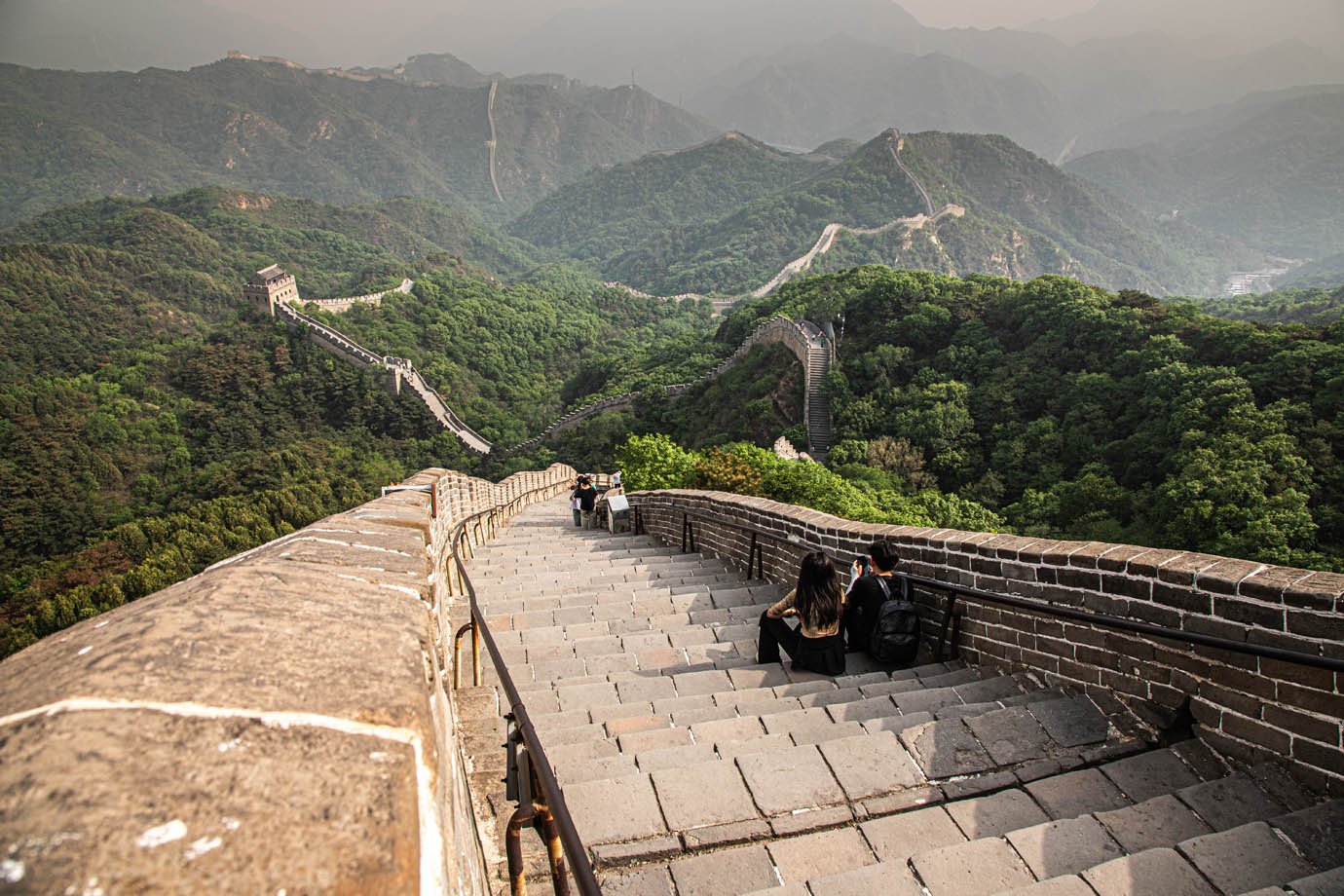 Vista da Muralha da China.