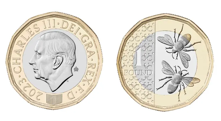 Moedas definitivas do Rei Charles no Reino Unido (Royal Mint/Divulgação)