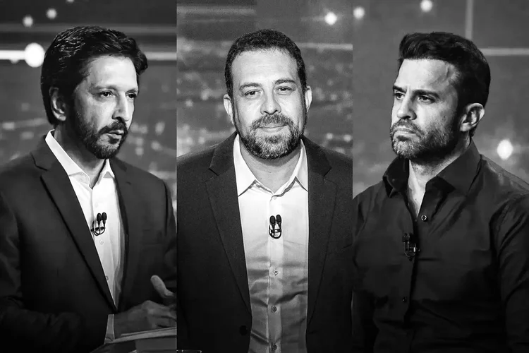 Eleições em SP: No recorte por gênero, Marçal lidera entre os homens, com 34%, e Boulos entre as mulheres, com 23% (Foto: Leandro Paiva/Renato Pizzutto/Band/Reprodução) (Leandro Paiva/Renato Pizzutto/Band/Divulgação)