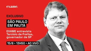 Tarcísio de Freitas, governador de SP, é o entrevistado da EXAME desta quinta