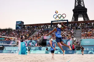 Imagem referente à matéria: Olímpiadas 2024: George e André perdem para alemães no vôlei de praia e se despedem de Paris