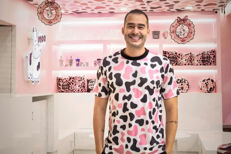 Lohran Soares, fundador da Milky Moo: “Você não vê uma loja focada em milkshake apenas" (Milky Moo/Divulgação)