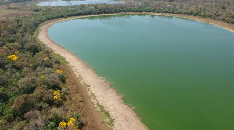 Lagoa de soda: modelos de emissão de GEE devem levar em consideração outros fatores, sugerem pesquisadores (Thierry Pellegrinetti/Jornal da USP/Divulgação)