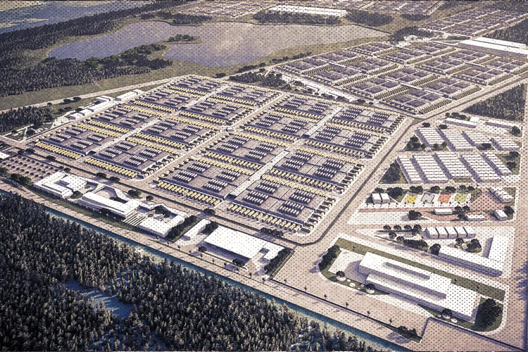 Cidade de data centers: projeção de como ficará o parque de data centers em Eldorado do Sul (Scala Data Center/Divulgação)