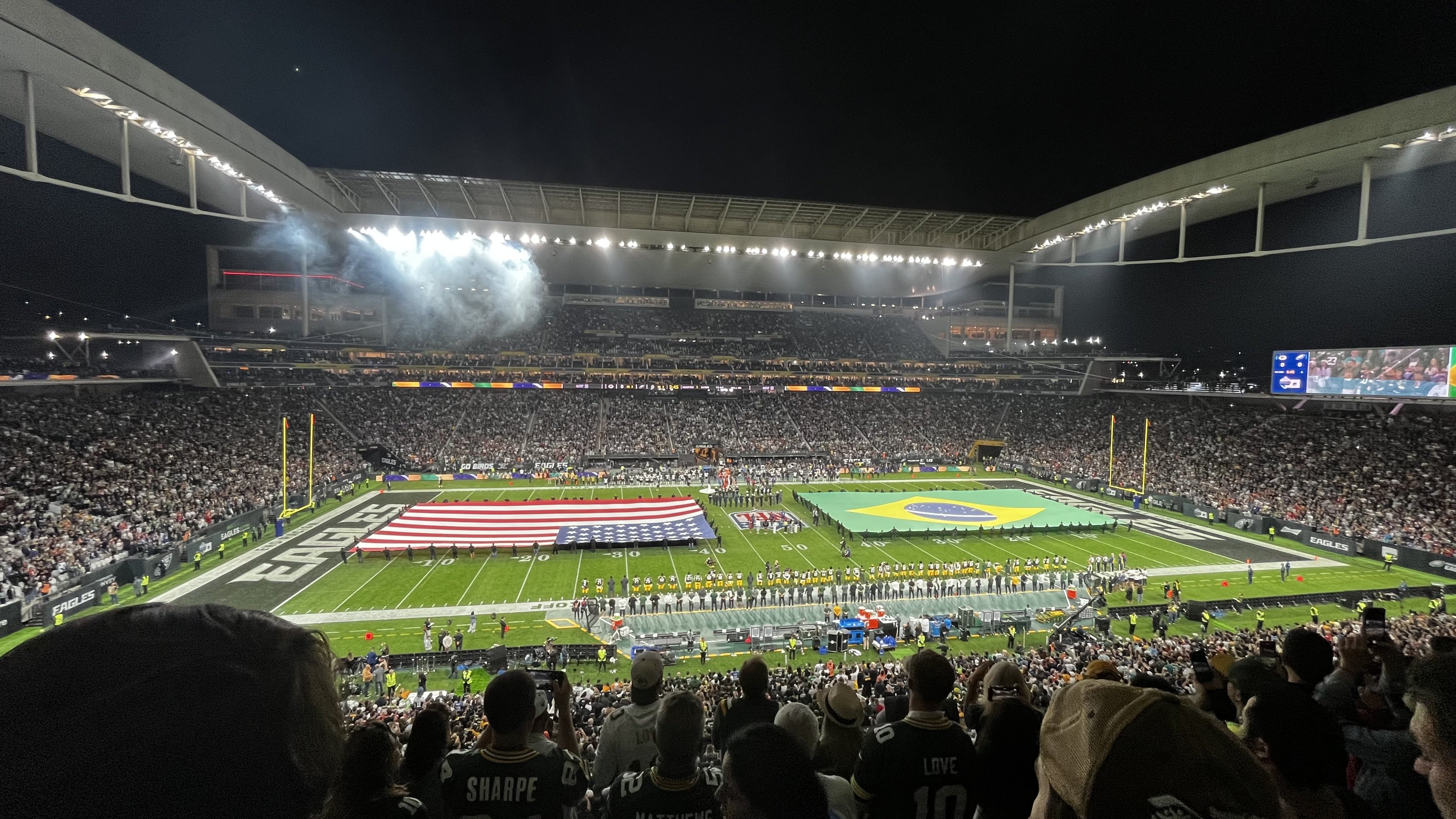 Bandeiras Brasil EUA NFL