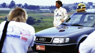 Imagem referente à matéria: Em homenagem a Ayrton Senna, Audi lança filme com mapeamento de curvas similares ao S do piloto