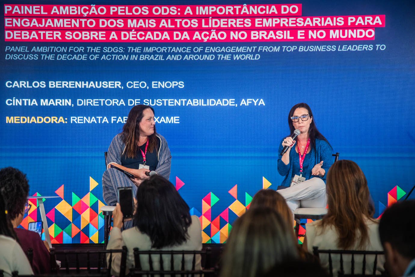 Renata Faber mediandora e Cintia Marin, diretora de sustentabilidade da AFYA na sede da ONU em NY no evento do Pacto Global Brasil

Foto: Leandro Fonseca
Data: 20/09/2024