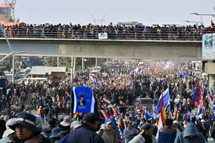 Imagem referente à matéria: Evo Morales lidera marcha contra presidente da Bolívia em meio a tensões políticas