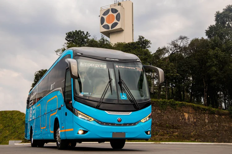 Ônibus da Marcopolo: veículos da Geração 8 se destacam por inovação e sustentabilidade. (Marcopolo/Divulgação)