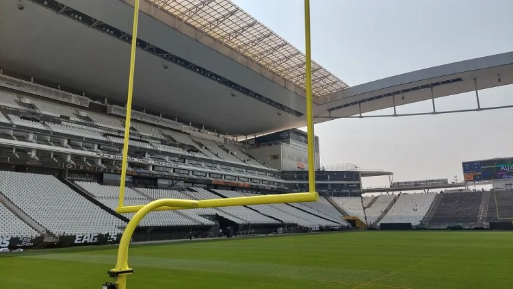 Arena Corinthians está recebendo retoques finais para a partida (Neo Química Arena/Instagram)