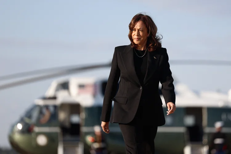 A vice-presidente dos EUA, Kamala Harris (Evelyn Hockstein/AFP)