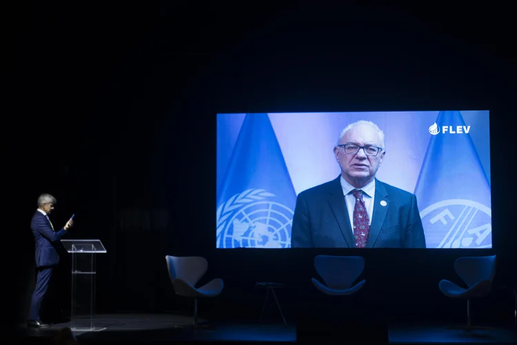 Mario Lubetkin, diretor-adjunto da FAO, durante participação em evento em São Paulo (Isaac Fontana/EFE)