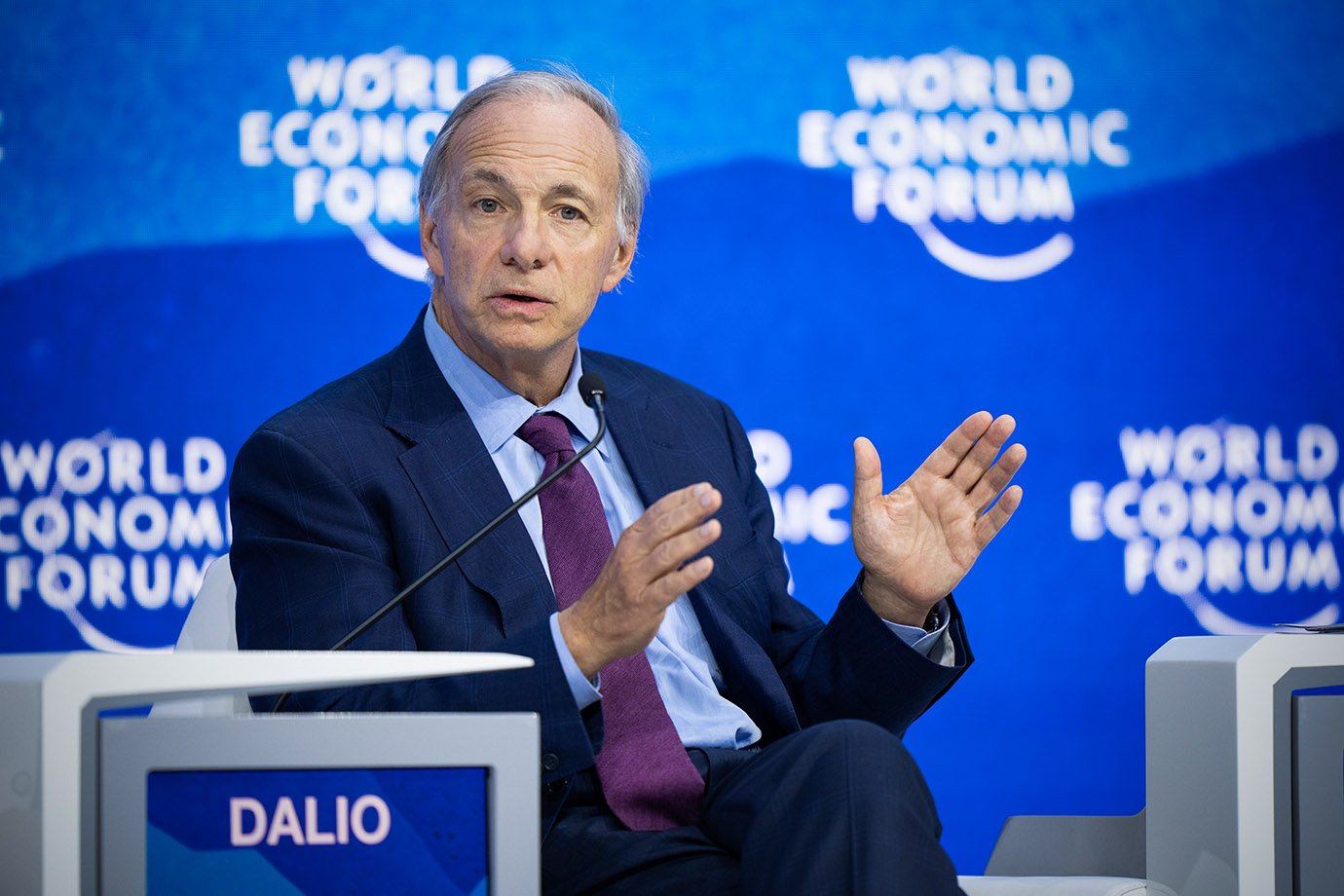 Ray Dalio, Founder, Co-Chairman and Co-Chief Investment Officer, Bridgewater Associates, USA speaking in the An Economic Iron Curtain: Scenarios and Their Implications session at the World Economic Forum Annual Meeting 2022 in Davos-Klosters, Switzerland, 25 May, 2022. Congress Hall. Copyright: World Economic Forum / Boris Baldinger