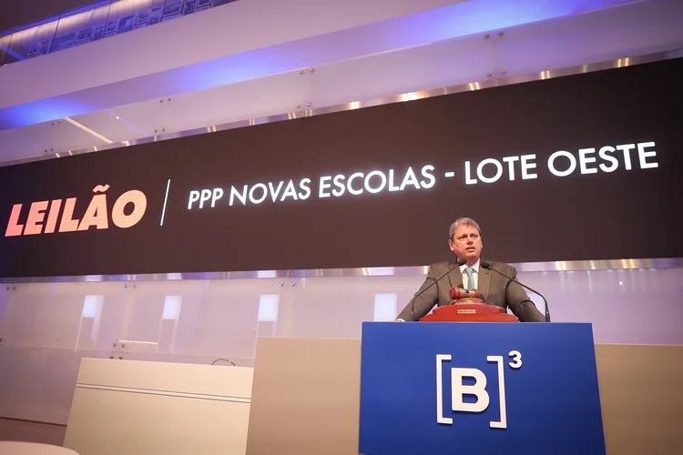 Tarcísio: governador durante o leilão do Lote Oeste de escolas (Pablo Jacob/Governo do Estado de SP/Flickr)