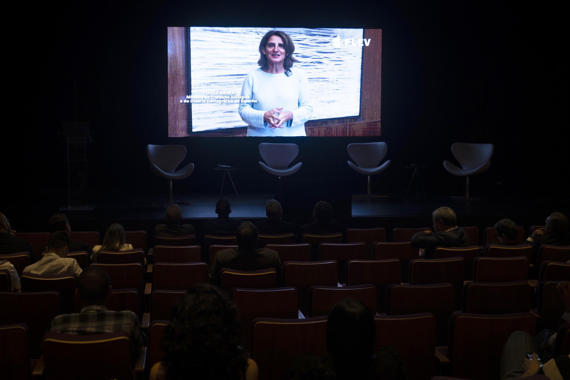 Teresa Ribera, ministra para a Transição Ecológica, durante participação no Fórum Latino-Americano de Economia Verde