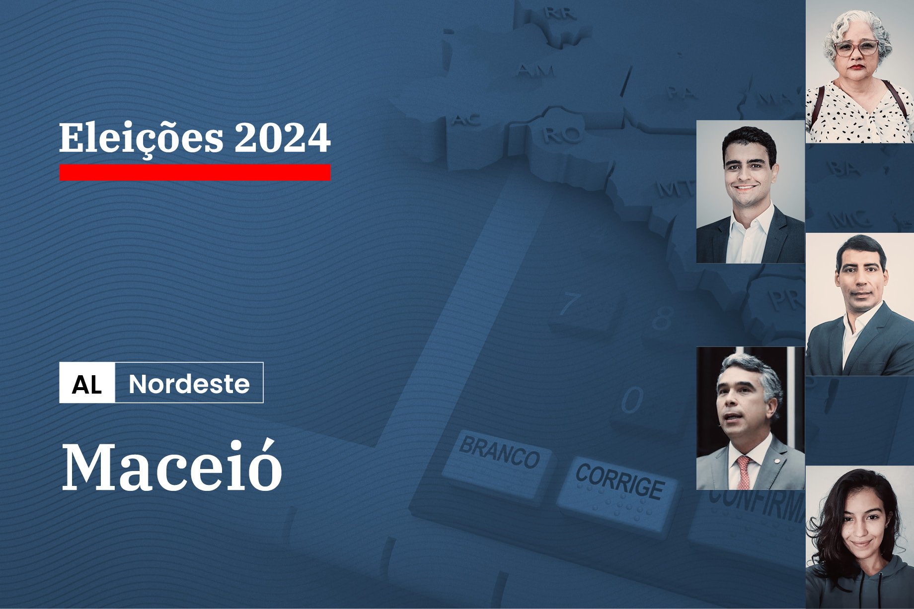 Eleições 2024 em Maceió: veja fotos dos candidatos à prefeitura na cidade