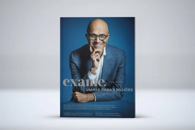 Imagem referente à notícia: REVISTA EXAME | Como Satya Nadella, CEO da Microsoft, quer criar uma IA para 8 bilhões de pessoas