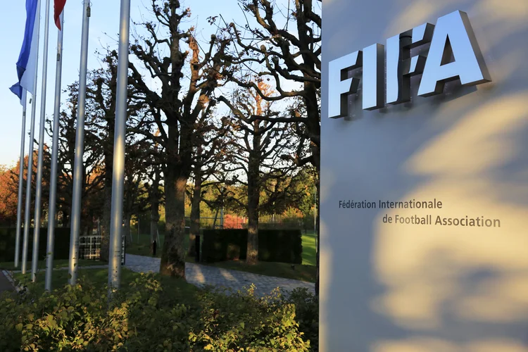 FIFA sign by the FIFA headquarter entrance on northwest of Adlisberg Hill (	Bruce Yuanyue Bi/Getty Images)