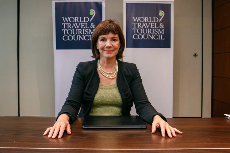 Julia Simpson, CEO do WTTC: "Brasil tem muito potencial turístico". (Divulgação/Divulgação)