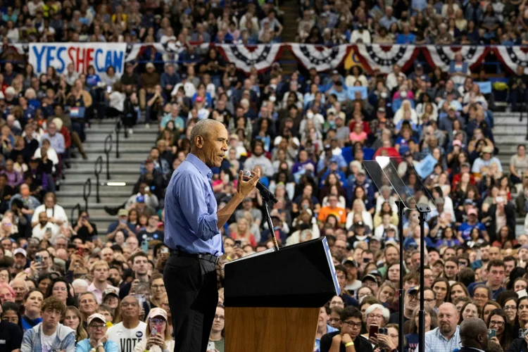 Obama participa de evento de campanha em apoio a Kamala Harris na Pensilvânia (AFP)