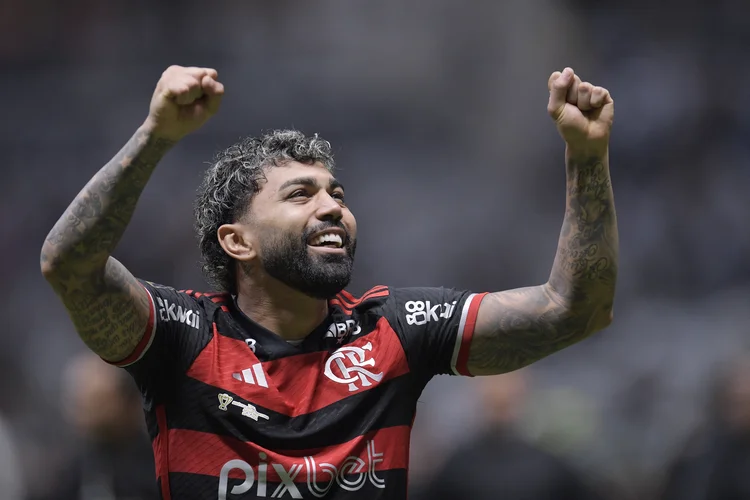 O atacante Gabigol, durante a final da Copa do Brasil, vencida pelo Flamengo (Douglas Magno/AFP)