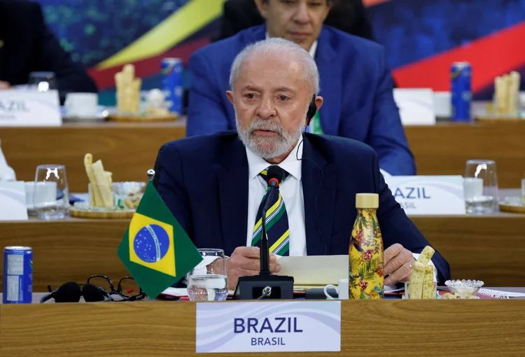 O presidente Lula, durante reunião de cúpula do G20, no Rio de Janeiro (Ludovic Marin/AFP)