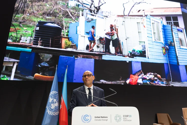 Simon Stiell, Secretário Executivo da ONU para Mudanças Climáticas: "Não podemos deixar Baku sem um resultado substancial. É a hora de mostrar que a cooperação global não está nocauteada" (UNFCC/Divulgação)