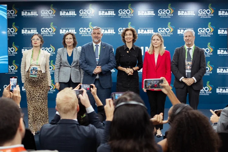 Lançamento da Iniciativa Global Integridade da Informação sobre Mudanças Climáticas, durante a cúpula do G20 no Rio de Janeiro, Brasil ( Isabela Castilho/G20/Flickr)