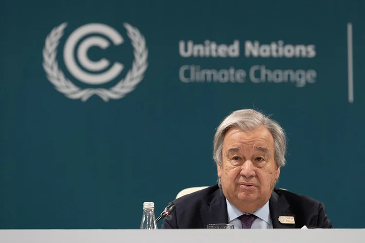 Antonio Guterres, Secretário-geral da ONU: "Inevitavelmente, [a falta de um acordo de financiamento climático] também tornaria mais difícil o sucesso da COP30 no Brasil" (ONU/Divulgação)