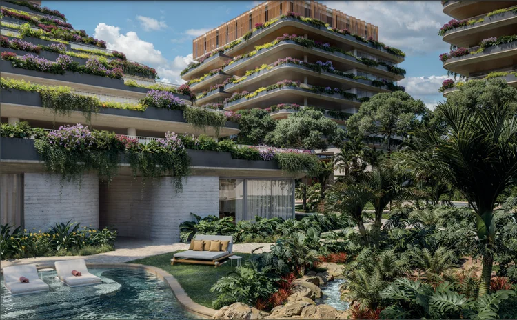 Mecado imobiliário: planta 3D do empreendimento Casa Térrea de Curitiba, da AG7 (AG7/Divulgação)