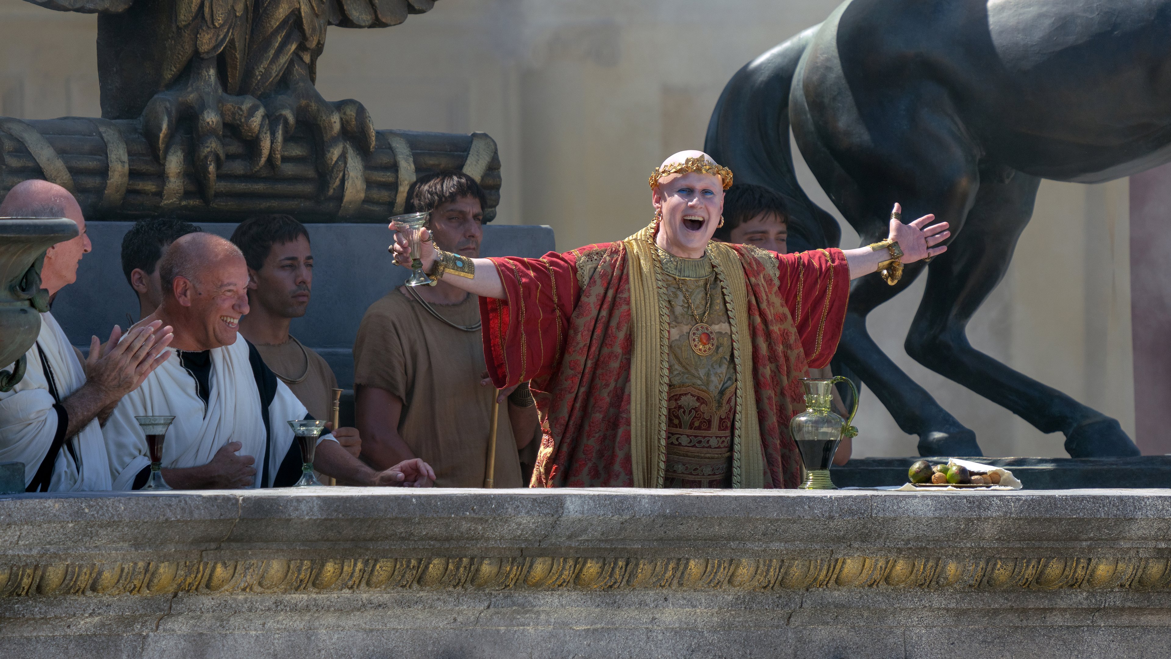 Matt Lucas plays Master of Ceremonies in Gladiator II from Paramount Pictures.