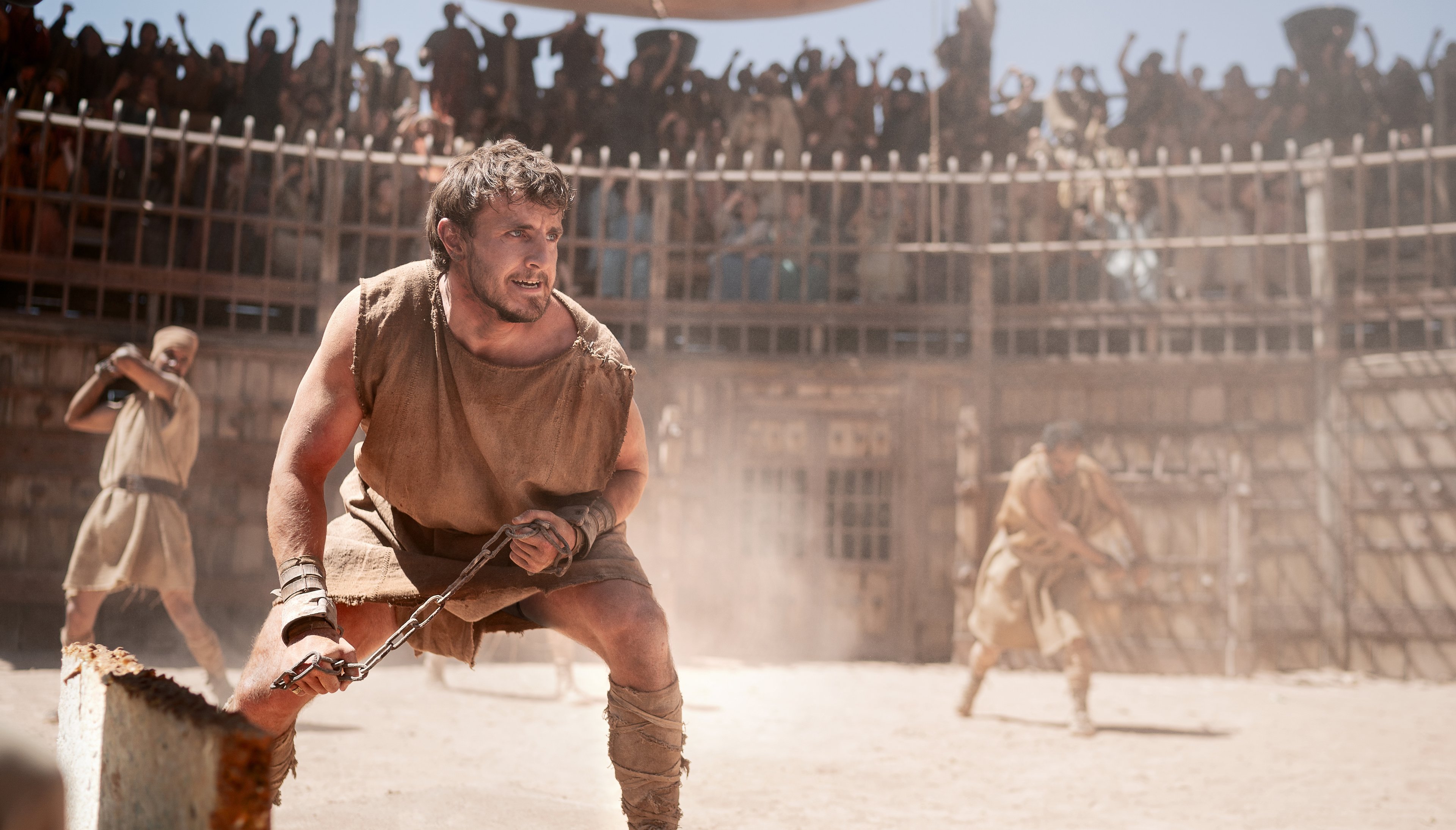 Paul Mescal plays Lucius in Gladiator II from Paramount Pictures.