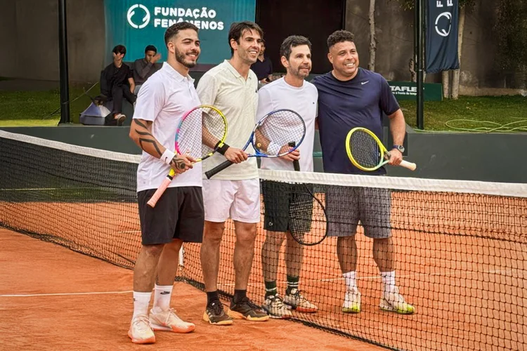 Ronald, Kaká, Márcio Atalla e Ronaldo Fenômeno: torneio beneficente (Ana Beatriz Abel/Divulgação)