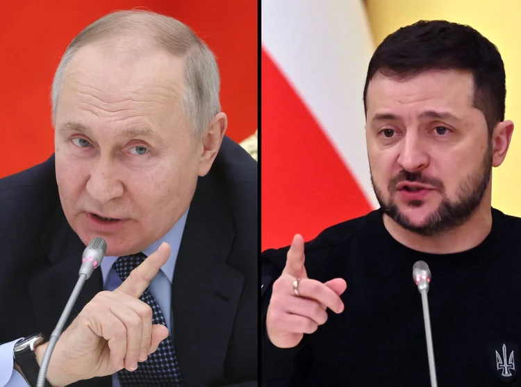 Guerra na Ucrânia: negociações entre Zelensky e Putin têm o envolvimento do presidente americano Donald Trump ( MIKHAIL METZEL,SERGEI SUPINSKY/AFP /Getty Images)