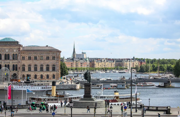 The statue of King Gustav III is standing in the old town of Stockholm, Sweden, on June 6, 2024 (Pradeep Dambarage/Getty Images)